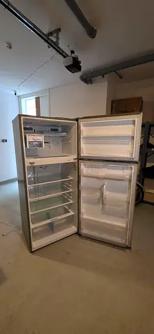 Double Door Refrigerator and Freezer with Multiple Shelves