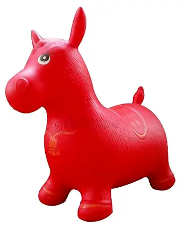 Red Inflatable Bouncy Horse Toy