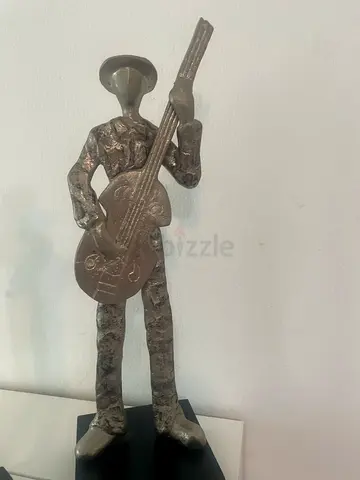 Set of 3 Metal Musician Statues on Black Bases - Decorative Collectibles - 200