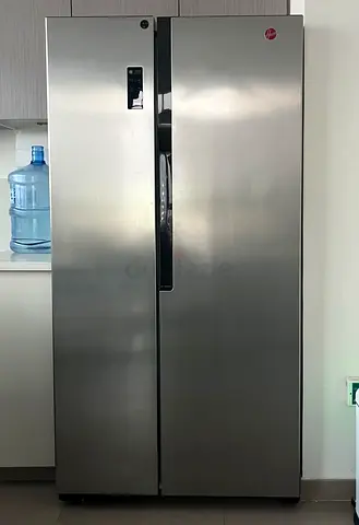 Hoover Large stainless steel side-by-side refrigerator, 2 door