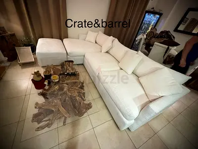 Cratebarrel lshape sofa without footstool