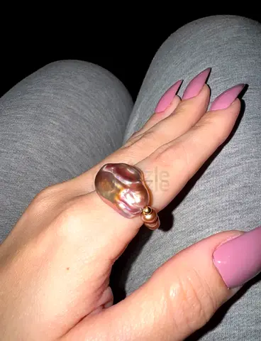 HANDMADE PEARL RING - BAROQUE