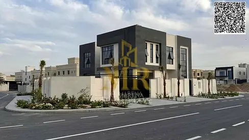 Own a luxurious corner villa in Al Yasmin, Ajman | 5 master bedrooms, swimming pool, and elevator | Price includes all fees Villa for sale in Al Yasmi