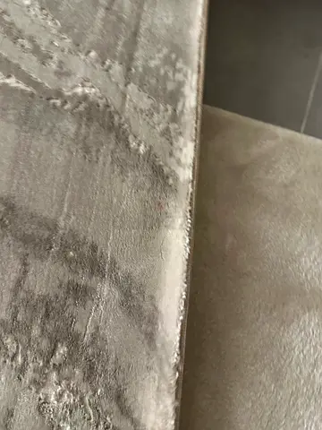 Light grey plush area rug - soft modern texture
