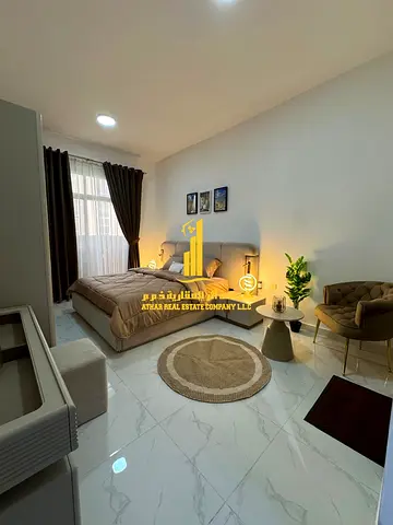 شقه فاخره ثاني ساكن غرفه وصاله مع بلكونه مفتوحه.عجمان الروضه 2. مفروش بالكامل للإيجار الشهري✨الإيجار يشمل الفواتير والإنترنت