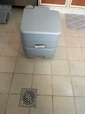 Camping toilet and tent