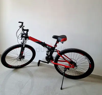 Red Black Foldable Mountain Bike - Excellent Condition