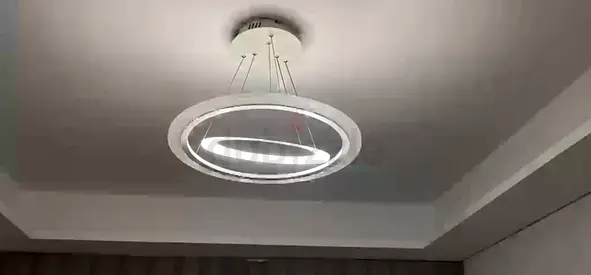 Modern LED Chandelier – One Layer Working – Needs Minor Repair