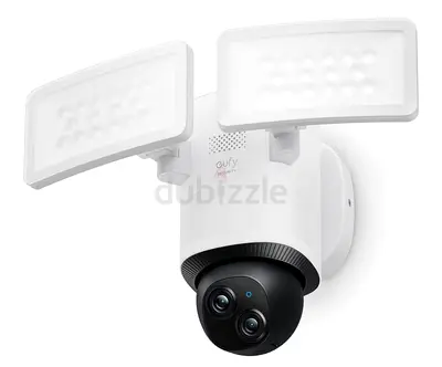 eufy Security Floodlight Camera E340 Wired, 360° Pan and Tilt, 24/7 Recording, Dual-Band Wi-Fi,