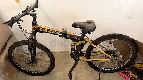 Used Lazer full-suspension folding mountain bike - good working condition