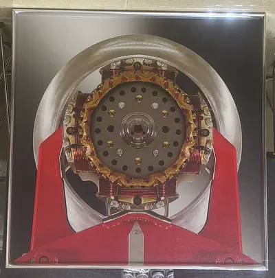 Industrial electric motor rotor/stator assembly - display piece 80x80 cm