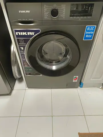 Nikai Front Load Washing Machine - 7kg, Inverter Motor, Grey
