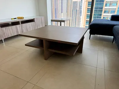 Wooden veneer coffee table