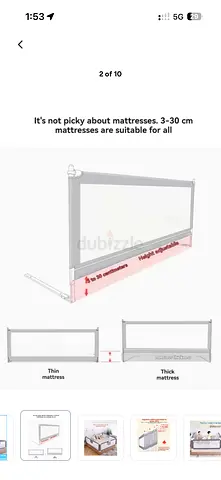 2 pieces King Size Bed Rail for Toddlers - Adjustable Baby Bed Rail Guard, Kids Safety Bed Rail