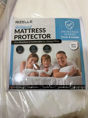 Rizelle Waterproof Mattress Protector - Queen Size (New, Sealed)