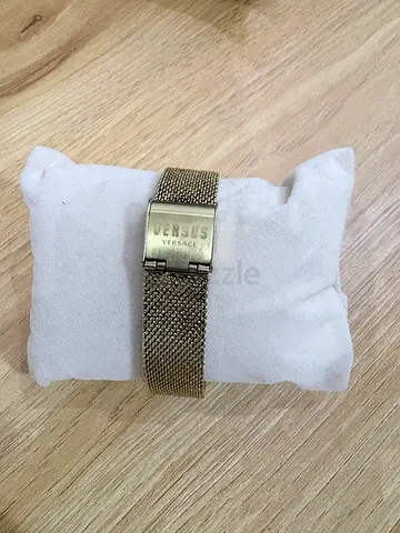 Versus Versace gold-tone mesh bracelet watch (needs battery)