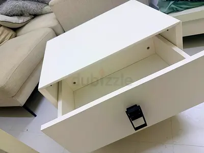 White bedside table (x2)