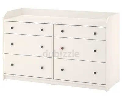 IKEA White 6-Drawer Dresser / Changing Table - Good Condition