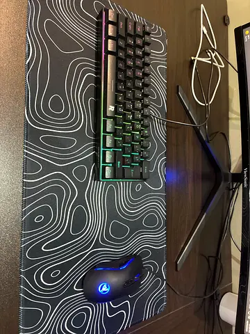 Mouse and keyboard with mouse pad gaming