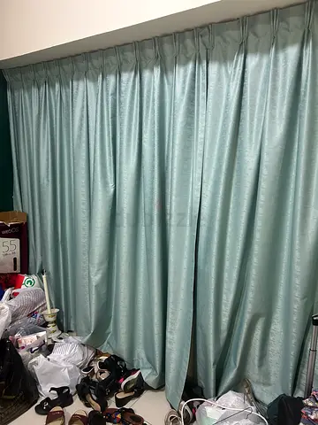 Elegant Teal Blue Window Curtains
