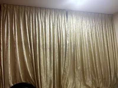 Elegant Cream Pleated Curtains