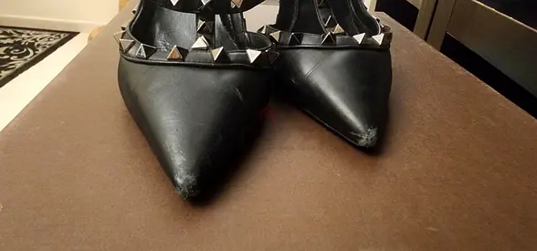 Authentic Valentino rockstud ankle strap pumps