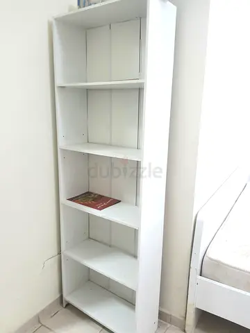 White 6-Compartment Bookcase / Shelf Unit - Good Condition