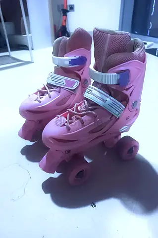 Pink Adjustable Quad Roller Skates - Kids Size