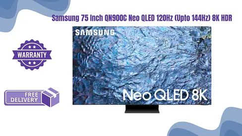 Samsung 75 Inch QN900C Neo QLED 120Hz (Upto 144Hz) 8K HDR Smart TV 75QN900C