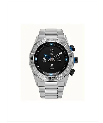 Citizen Mens Stainless Steel Smartwatch - Silver