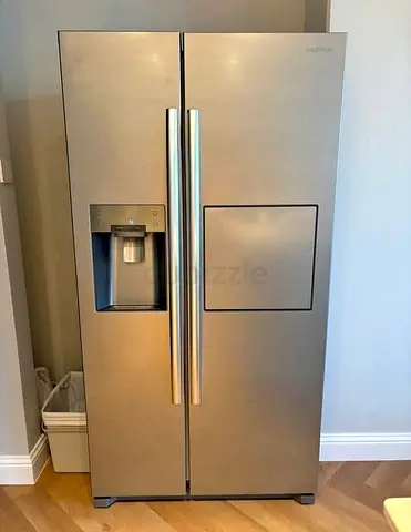 Daewoo Side-by-Side Refrigerator with Water/Ice Dispenser - Stainless Steel