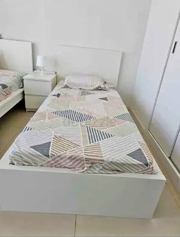 Single bed with mattress