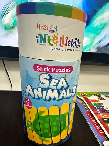 Intellikills Sea Animals Stick Puzzles - 6 Pieces Montessori and ELC