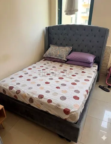 Double Bed with Tufted Headboard
