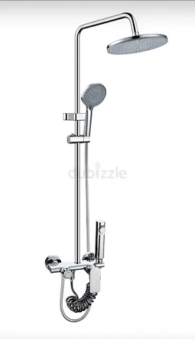 Chrome Dual Shower System with Rainfall Head and Handheld
