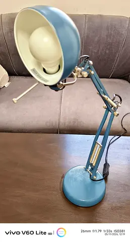 Ikea Adjustable Blue Desk Lamp - Articulated Arm, Good Working Condition