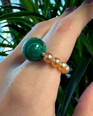 HAND MADE RING - MALACHITE