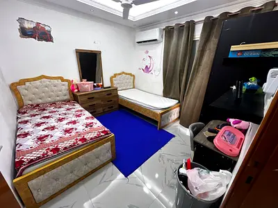 Two bedrooms and a living room with furniture, large area, 2 bathrooms, balcony, split air conditio
