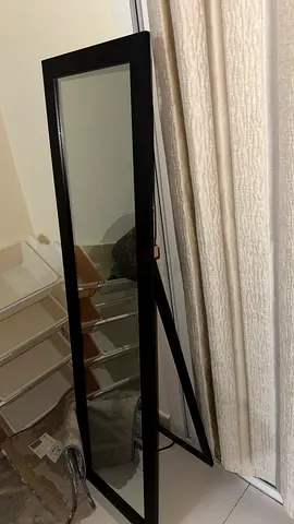 Full-Length Free-Standing Mirror with Black Frame