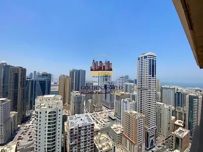Annual Rent | Luxury 5 Bedroom Penthouse + Living Room – Al Majaz 3, Sea View, 5 Master Bedrooms, 7