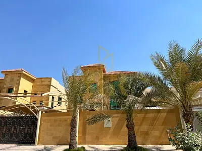 Villa for sale in Al Rawda 2, Ajman, with elevator, 5600 sq ft, two floors and a roof, with electricity, water and air conditioning, ready to move in,