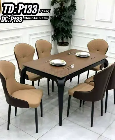 Brand new High Quality Top marble inning Table with 6 Chairs Available