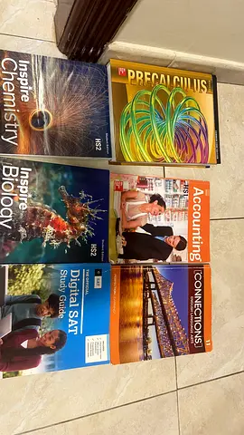 Bundle of High School Textbooks: Chemistry, Biology, Precalculus, Accounting, SAT Guide