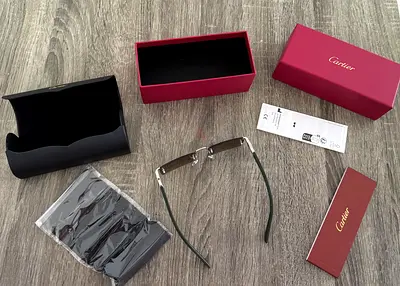Cartier rimless sunglasses with original box -