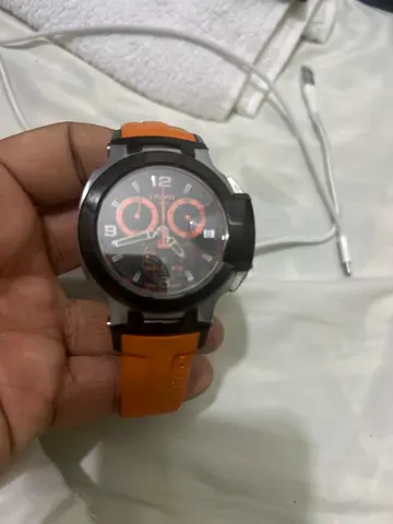 Mens orange strap sport watch - casual condition
