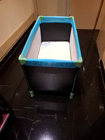 Portable baby playpen / travel cot with mattress