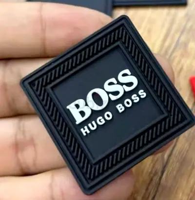 Hugo Boss Black Rubber Logo Patch / Belt Buckle Emblem