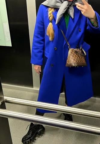 Zara blue coat with wool