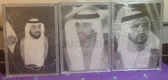 Framed Portraits of UAE Leaders - Set of 3 (50x70CM)