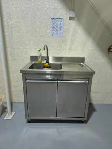 Stainless Steel Sink Cabinet with Storage - Used, Good Condition